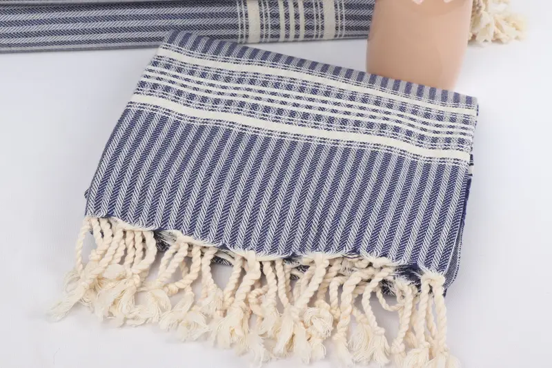 68x38 Cotton Striped Towel, Gym Towel, Memorial Gift, Wedding Gift, Absorbent Turkish towel, Personalized Bridesmaid Beach Towel, Bridal Shower Gift - 5