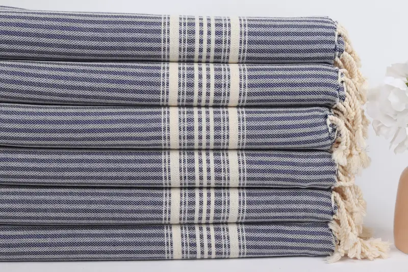 68x38 Cotton Striped Towel, Gym Towel, Memorial Gift, Wedding Gift, Absorbent Turkish towel, Personalized Bridesmaid Beach Towel, Bridal Shower Gift - 3