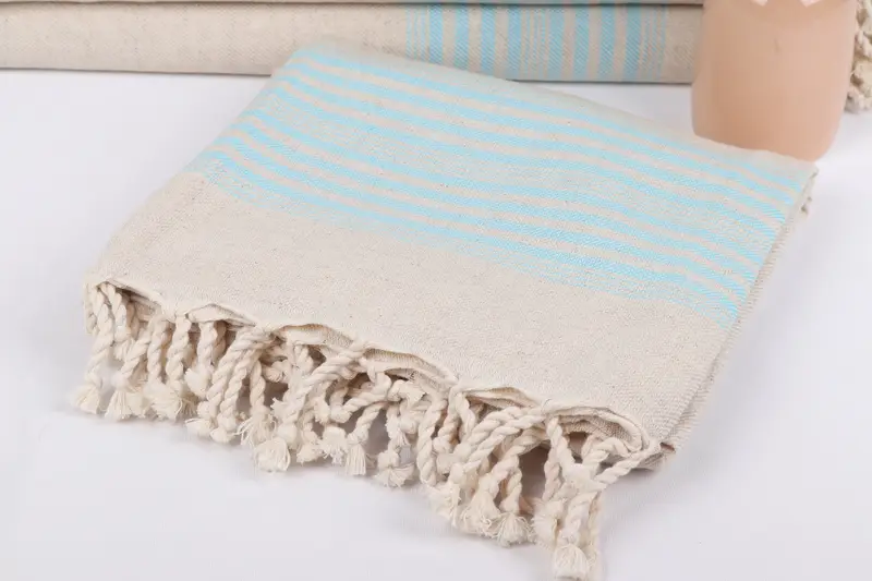 Custom Wedding Gift, 68x40 Linen Striped Towel, Quick-dry peshtemal, Fringed Turkish peshtemal beach towel USA, Home Gift, Turkish towel - 5