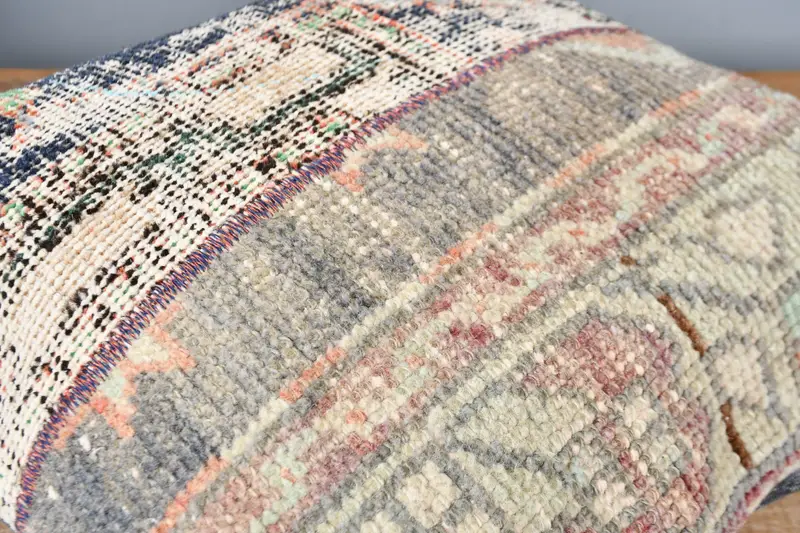 Pillow Cover, Patio Cushion Case, Gift Pillow, Sofa Pillow, Kilim Pillow Cover, Kilim Cushion Sham, 16x16 Blue Pillow Sham - 4