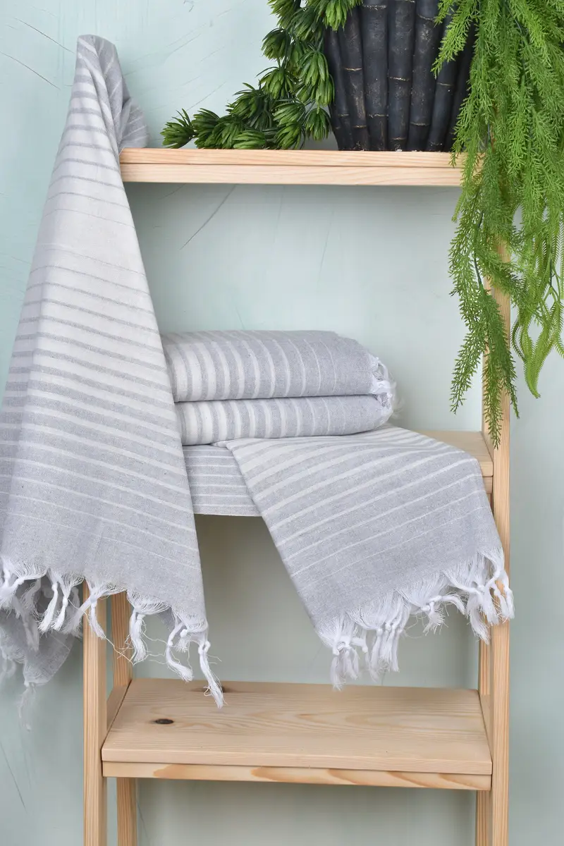 Embroidered Beach Towel, Travel Towel, Boyfriend Christmas Gift, Beach towel, 70x40 Cotton Striped Towel, Beach Towel Gift, Turkish Towel USA - 6