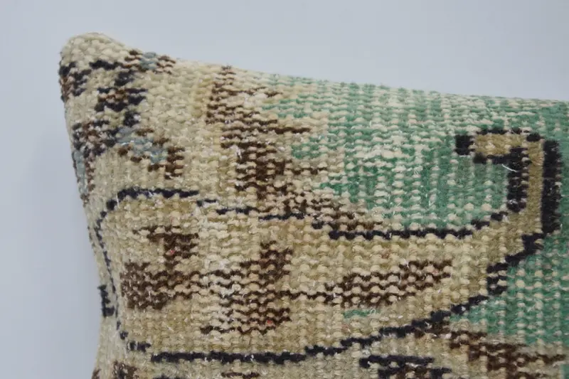 Cushion Case, 12x36 Green Cushion, Turkish Pillow, Kilim Pillow, Gift Pillow, Bolster Throw Cushion Case, Bolster Cushion, Tribal Pillow Sham - 2