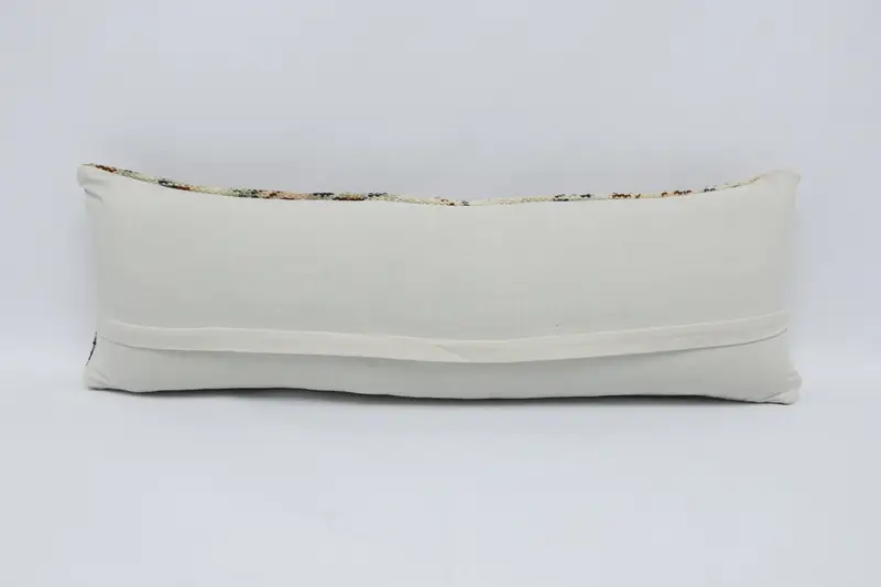 Cushion Case, 12x36 Green Cushion, Turkish Pillow, Kilim Pillow, Gift Pillow, Bolster Throw Cushion Case, Bolster Cushion, Tribal Pillow Sham - 6