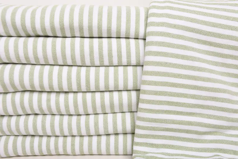 Monogrammed Beach Towel, Organic Beach Towel, Travel Towel, Wedding Gift, 70x36 Linen Terry Striped Towel, Custom Wedding Gifts, Bridal Shower Favor - 2