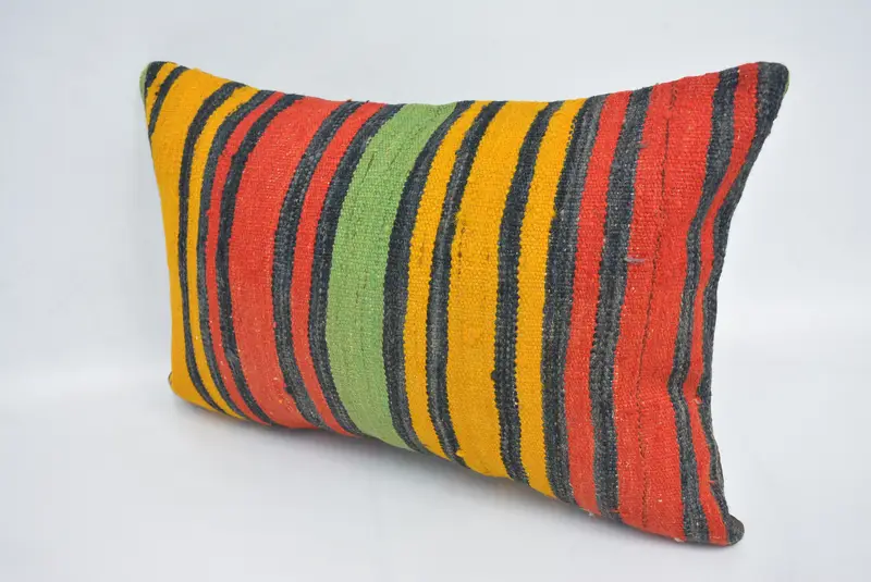 Pillow Case, Pillow for Sofa, Decorative Pillow, Vintage Kilim Throw Pillow, 16x24 Red Cushion Case, Couch Cushion, Kilim Pillow - 4