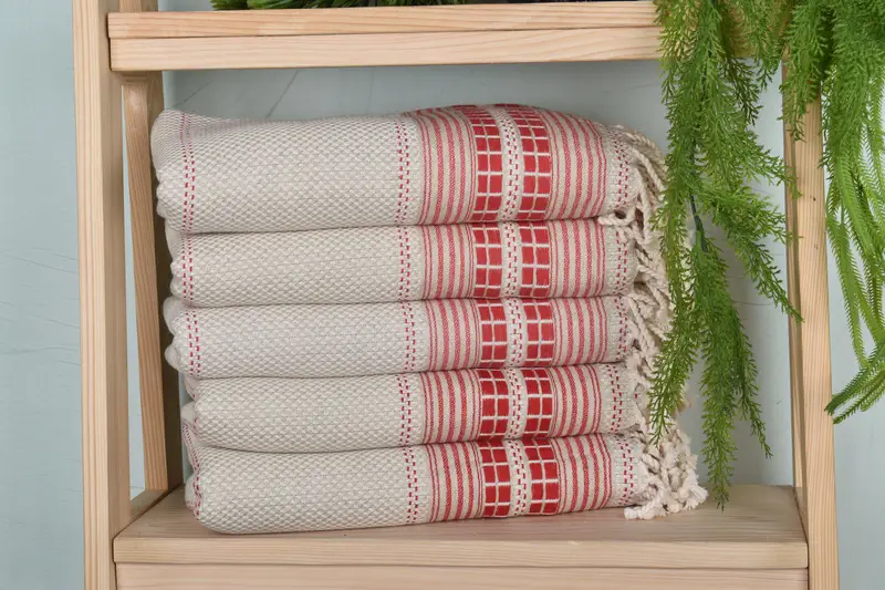 68x40 Linen Striped Towel, Embroidered Beach Towel, Monogram Beach Towel, Travel towel, Quick-dry towel, Wedding Towel, Mother Of The Groom Gift - 2