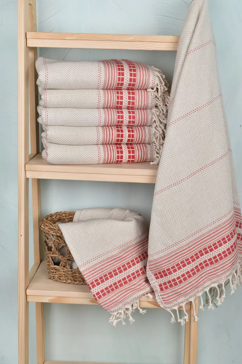 68x40 Linen Striped Towel, Embroidered Beach Towel, Monogram Beach Towel, Travel towel, Quick-dry towel, Wedding Towel, Mother Of The Groom Gift - 3