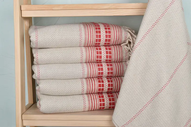 68x40 Linen Striped Towel, Embroidered Beach Towel, Monogram Beach Towel, Travel towel, Quick-dry towel, Wedding Towel, Mother Of The Groom Gift - 1