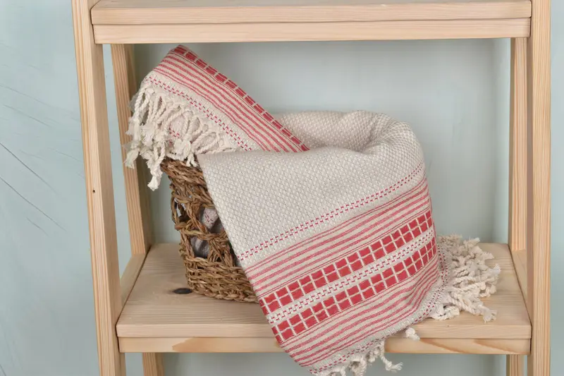 68x40 Linen Striped Towel, Embroidered Beach Towel, Monogram Beach Towel, Travel towel, Quick-dry towel, Wedding Towel, Mother Of The Groom Gift - 4