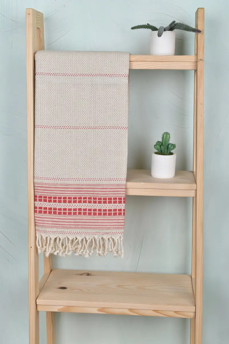 68x40 Linen Striped Towel, Embroidered Beach Towel, Monogram Beach Towel, Travel towel, Quick-dry towel, Wedding Towel, Mother Of The Groom Gift - 8