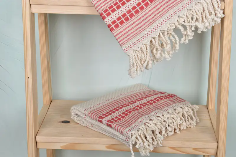 68x40 Linen Striped Towel, Embroidered Beach Towel, Monogram Beach Towel, Travel towel, Quick-dry towel, Wedding Towel, Mother Of The Groom Gift - 5