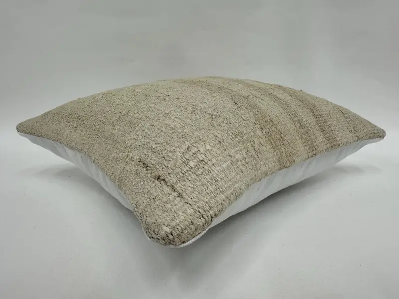 Interior Designer Pillow, Pillow for Sofa, Throw Kilim Pillow, One Of A Kind Pillow Sham, Pillow Cover, 14x14 Beige Pillow Sham - 6