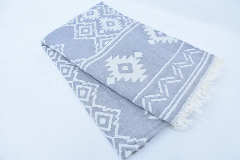 Luxury Turkish beach towel for summer vacation, Personalised Gift, Turkish towel, Travel towel, 74x40 Cotton Geometric Towel, Turkish bath towel - 6