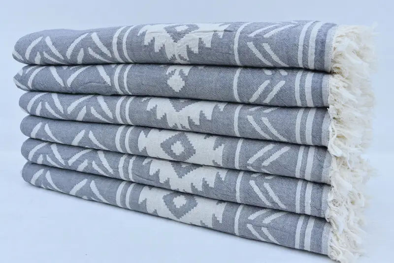 Luxury Turkish beach towel for summer vacation, Personalised Gift, Turkish towel, Travel towel, 74x40 Cotton Geometric Towel, Turkish bath towel - 4