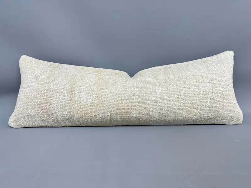 Almohada de lanzamiento Kilim del suroeste tejida a mano, cojín de lino vintage