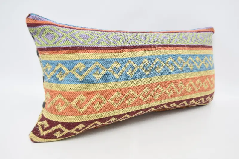 12x24 Blue Cushion Cover, Vintage Pillow, Pillow Sham, Boho Pillow, Bohemian Cushion Cushion, Boho Throw Pillow Cover, Boho Pillow Sham Cover - 3