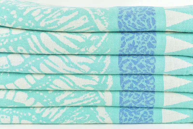 Handmade Gift, Housewarming Gift, 70x40 Cotton Geometric Towel, Baby Boy Gift, Bridesmaid Gift Towel, Best Wedding Gift, Friends Beach Towel - 4