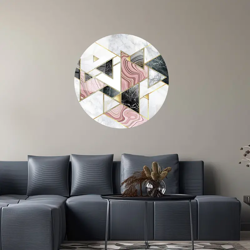 エレガントなプリントガラス: 贅沢な暮らしのためのモダンな大理石デザイン