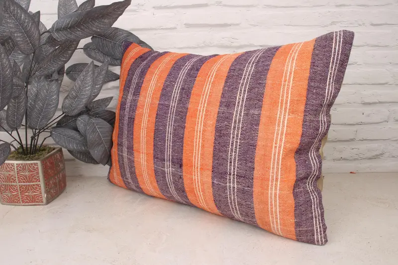 16x24 Purple Pillow Case, Turkish Corner Cushion Case, Cushion Cover, Vintage Kilim Pillow, Pillow for Sofa, Boho Pillow Sham Cover, Car Pillow - 4