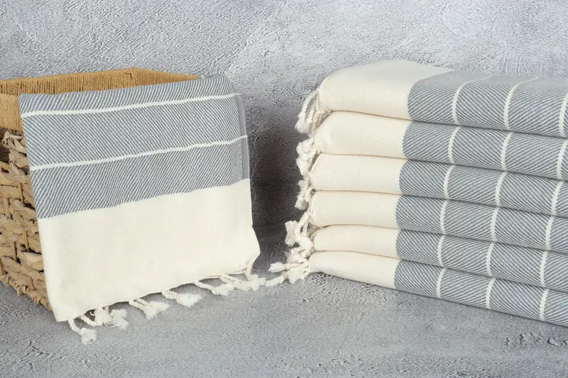 40x18 Cotton Herringbone Towel, Bridal Shower Gifts, Kitchen Towel, Wedding Favors, Bachelorette Party Gifts For Bride, Spa Towel, Personalized Gift - 3