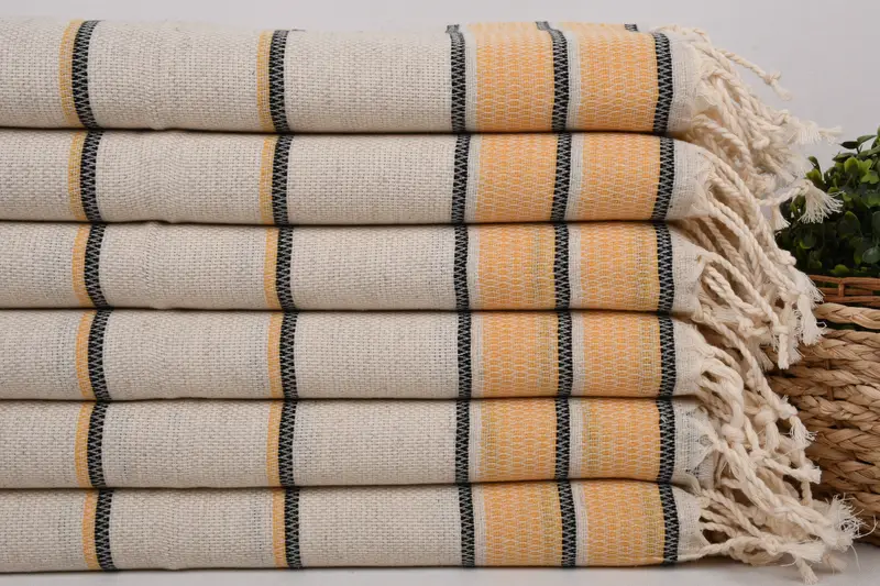Monogram Mutfak Havlu, 40x20 Keten Çizgili Havlu, Özel El Havlusu, Yaz Hediyesi, Gelin Hediyeleri, Ev Dekoru Hediyesi, Kişiselleştirilmiş Mutfak Havlusu - 2