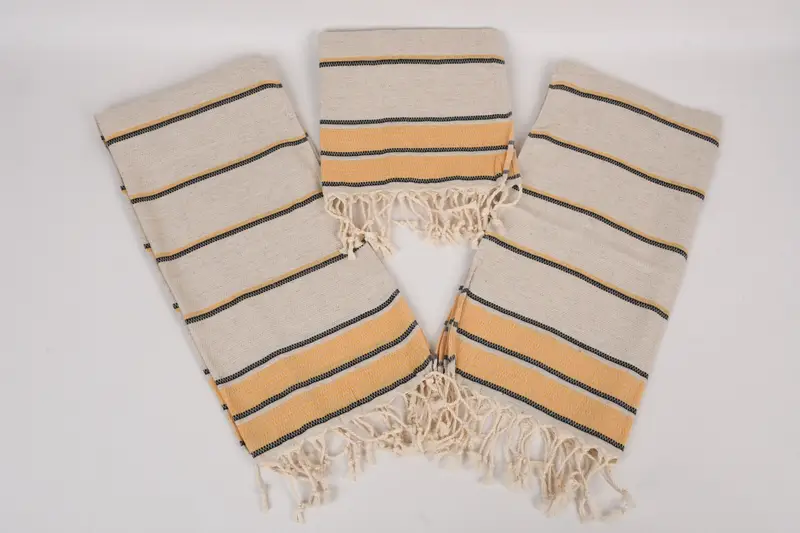 Monogram Mutfak Havlu, 40x20 Keten Çizgili Havlu, Özel El Havlusu, Yaz Hediyesi, Gelin Hediyeleri, Ev Dekoru Hediyesi, Kişiselleştirilmiş Mutfak Havlusu - 6