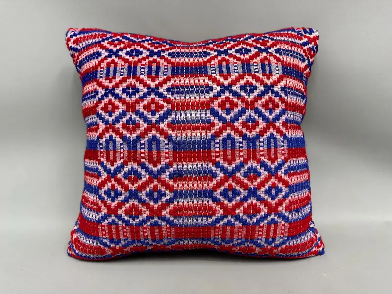 Interior Designer Pillow, Vintage Kilim Throw Pillow, Seat Pillow Sham, Art Deco Cushion Case, Turkish Kilim Pillow, 18x18 Blue Cushion, Pillow Sham - 4