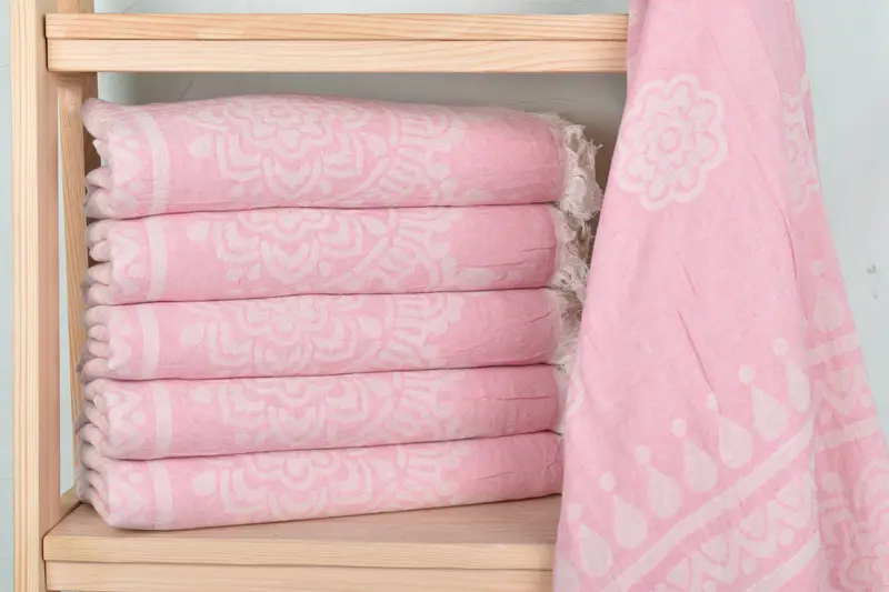 Custom Gift, 74x36 Cotton Floral Patterned Towel, Home Decor Gifts, Valentines Day Gift For Her, Bridesmaid Gifts Personalized, Turkish beach towel - 3