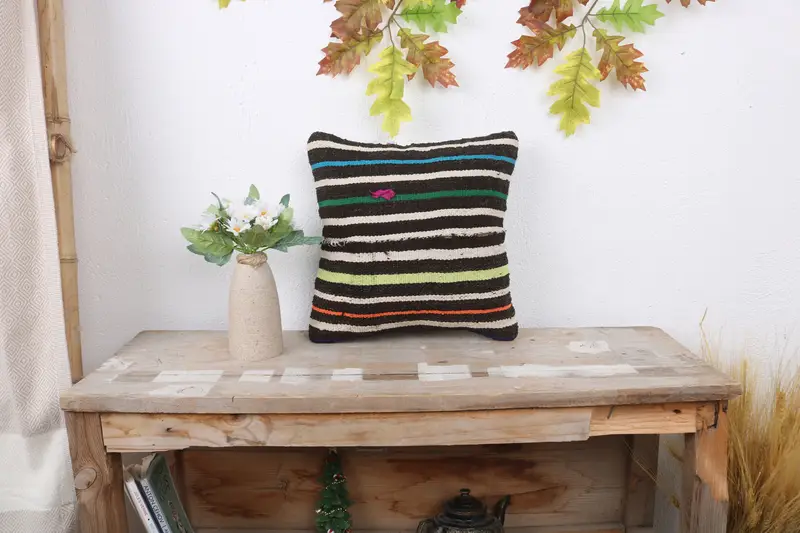 Pillow Sham, Interior Designer Pillow, Patio Pillow Case, Sustainable Cushion Case, Gift Pillow, 12x12 Brown Cushion Case, Boho Pillow Sham Cover - 1