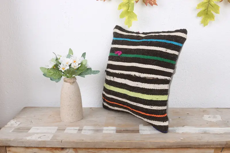 Pillow Sham, Interior Designer Pillow, Patio Pillow Case, Sustainable Cushion Case, Gift Pillow, 12x12 Brown Cushion Case, Boho Pillow Sham Cover - 4