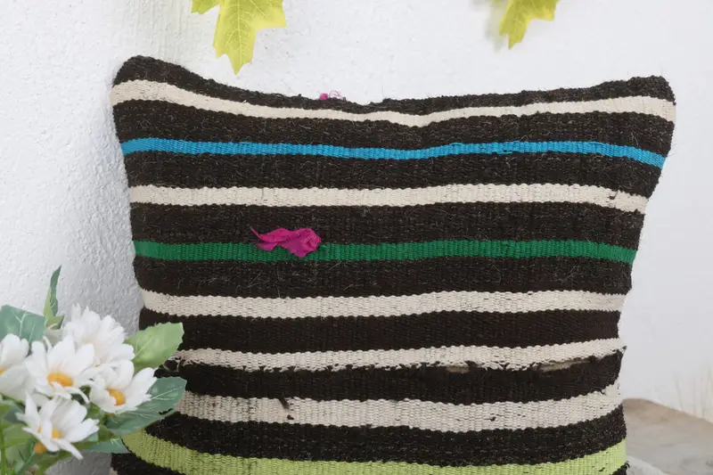 Pillow Sham, Interior Designer Pillow, Patio Pillow Case, Sustainable Cushion Case, Gift Pillow, 12x12 Brown Cushion Case, Boho Pillow Sham Cover - 5