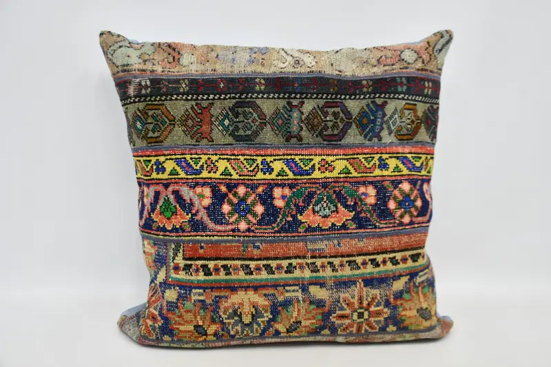 Traditional Pillow Case, 32x32 Yellow Pillow Cover, Indoor Pillow Sham, Pillow, Gift Pillow, Vintage Pillow, Handwoven Pillow Sham, Pillow for Couch - 1