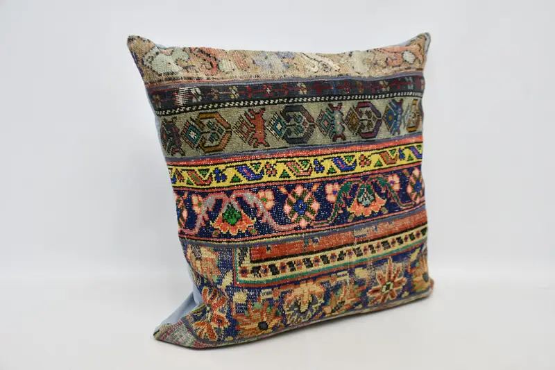 Traditional Pillow Case, 32x32 Yellow Pillow Cover, Indoor Pillow Sham, Pillow, Gift Pillow, Vintage Pillow, Handwoven Pillow Sham, Pillow for Couch - 3