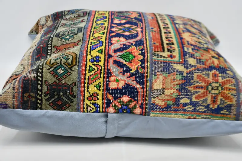 Traditional Pillow Case, 32x32 Yellow Pillow Cover, Indoor Pillow Sham, Pillow, Gift Pillow, Vintage Pillow, Handwoven Pillow Sham, Pillow for Couch - 6