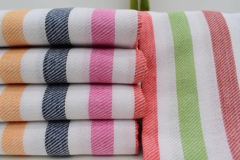 70x40 Cotton Striped Towel, Monogrammed Beach Towel, Mother Of The Groom Gift, Soft towel, Spooky Bachelorette Party Favors, Organic towel - 1