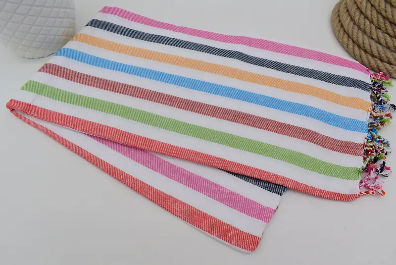 70x40 Cotton Striped Towel, Monogrammed Beach Towel, Mother Of The Groom Gift, Soft towel, Spooky Bachelorette Party Favors, Organic towel - 4