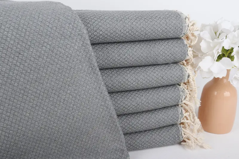 64x38 Cotton Geometric Towel, Wedding Gift For Bride, Monogram Turkish Towel, Hammam towel, Bachelorette Party Gifts For Bride, Embroidered Towel - 1