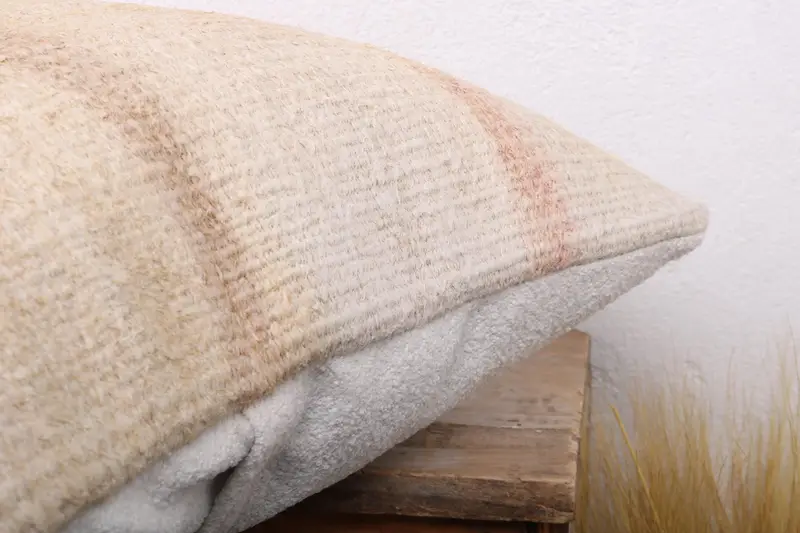 Cozy Throw Cushion, Pillow for Couch, Cushion Case, 18x18 Beige Cushion Cover, Vintage Kilim Throw Pillow, Indoor Cushion Case, Kilim Cushion Sham - 6