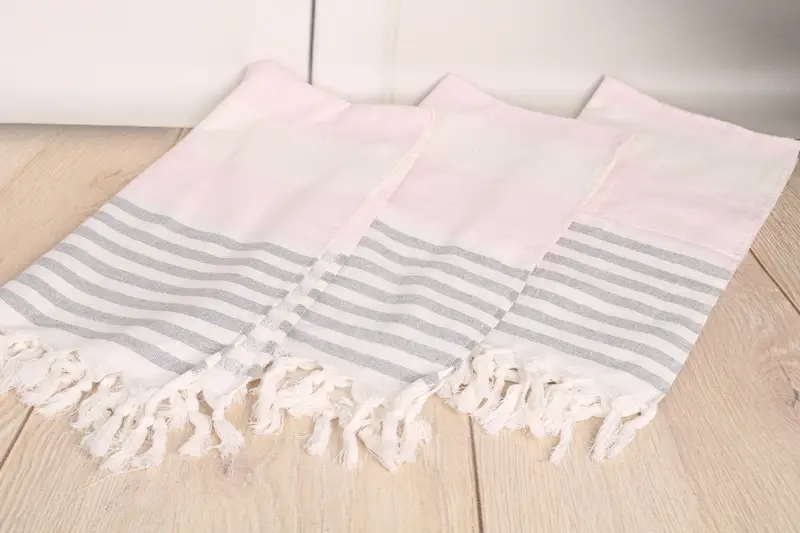 Personalized Hand Towel, Monogram Kitchen Towel, Small Bath Towels, Summer Gift, Personalized Turkish Towel, 36x18 Cotton Striped Terry Towel - 6
