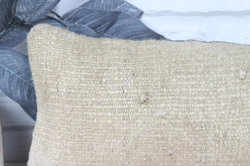 Turkish Pillow, Throw Kilim Pillow, Pillow Cover, Interior Designer Pillow, Tribal Pillow, Pattern Throw Cushion Cover, 8x16 Beige Cushion Cover - 2