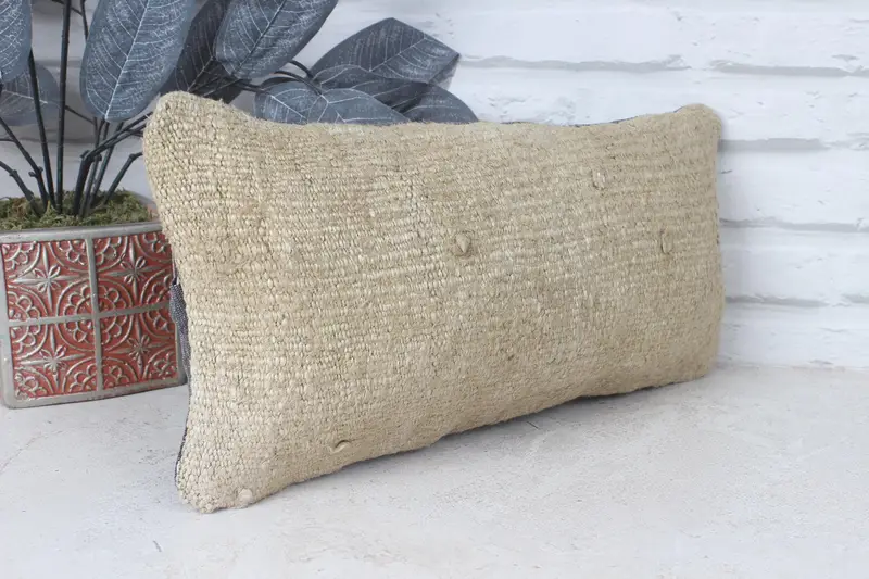 Turkish Pillow, Throw Kilim Pillow, Pillow Cover, Interior Designer Pillow, Tribal Pillow, Pattern Throw Cushion Cover, 8x16 Beige Cushion Cover - 4