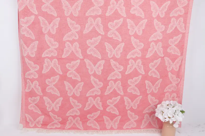 Custom Towel Wedding Favors Red Butterfly Patterned Animal, 40x79 Inches