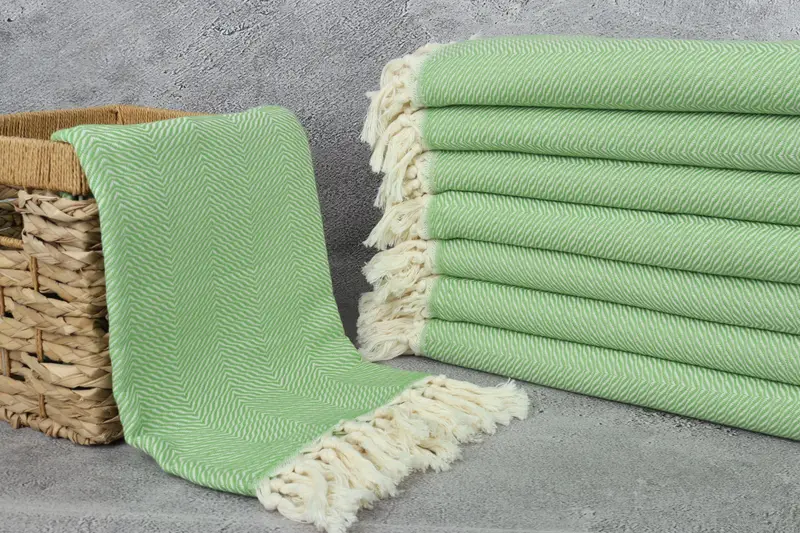 Gift For Him, Sand-Resistant Peshtemal, Beach Theme Wedding Gift, Anniversary Gift For Her, 70x40 Cotton Chevron Towel, Soft towel, Luxury towel - 3