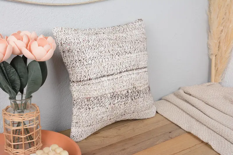 Almohada de tiro del suroeste hecha a mano, cojín vintage bordado de 14x14