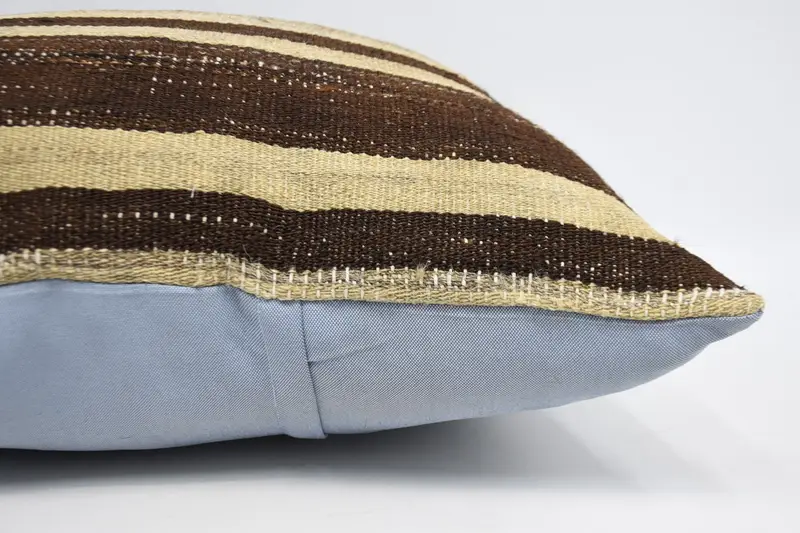 Vintage Kilim Throw Pillow, Handmade Kilim Cushion, Pillow Case, 28x28 Beige Pillow Sham, Shabby Chic Pillow Case, Kilim Pillow - 5