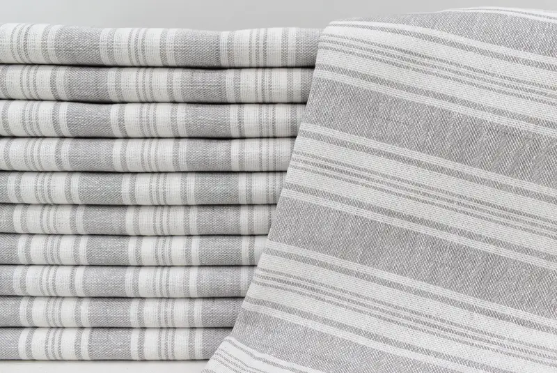 Bridesmaid Gift Towel, 70x40 Cotton Striped Towel, Custom Beach Towel, Monogram Beach Towel, Organic Towel, Friends Beach Towel, Gift For Coworker - 1