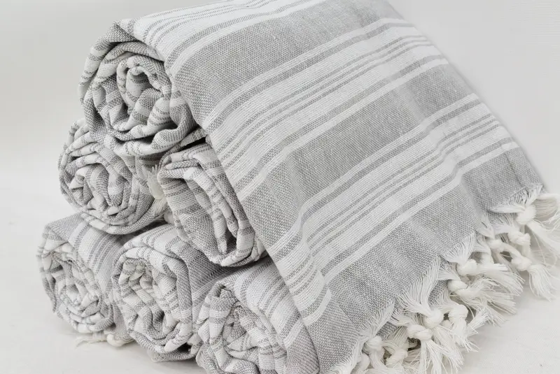 Bridesmaid Gift Towel, 70x40 Cotton Striped Towel, Custom Beach Towel, Monogram Beach Towel, Organic Towel, Friends Beach Towel, Gift For Coworker - 8