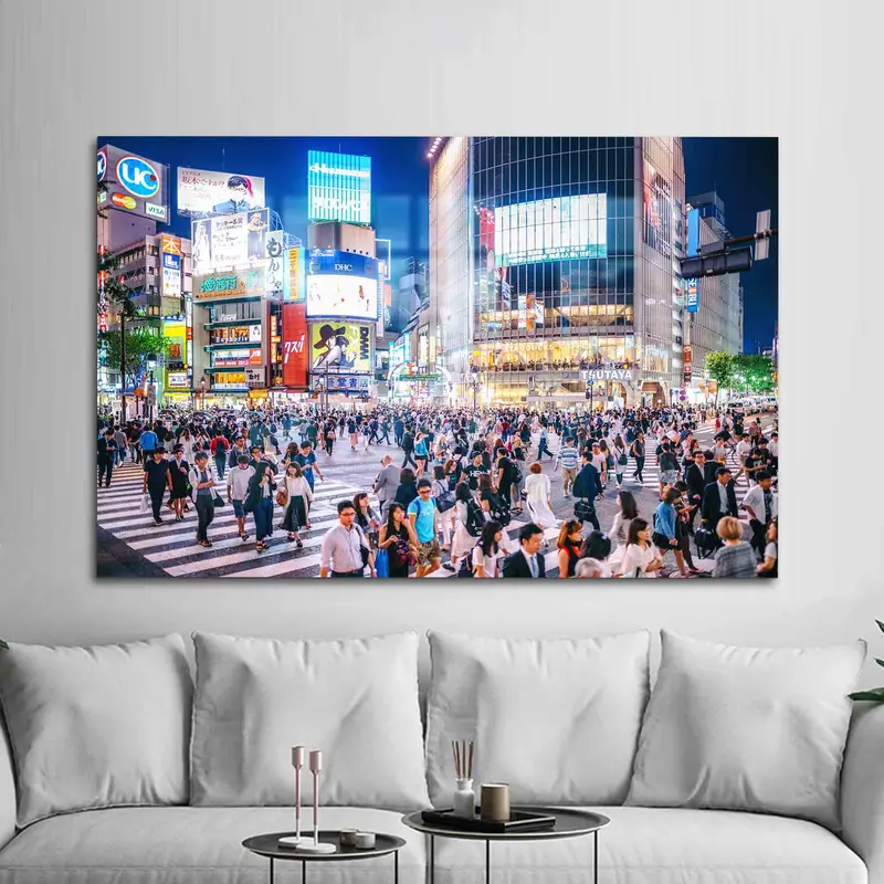 東京の都市景観プリントガラス：都市生活のためのモダンエレガンス