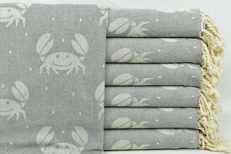 Halloween Gifts, Wedding Anniversary Gift, Turkish beach towel, Wedding Gifts Towel, Spa Towel, 68x40 Cotton Crab Design Towel, Lightweight towel - 1