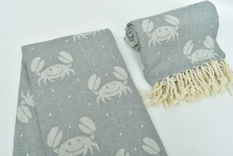 Halloween Gifts, Wedding Anniversary Gift, Turkish beach towel, Wedding Gifts Towel, Spa Towel, 68x40 Cotton Crab Design Towel, Lightweight towel - 7